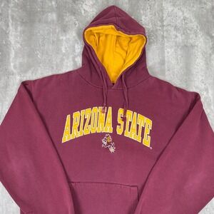 Vintage OVB Arizona State Sun Devils Hoodie Mens Medium Burgundy NCAA Football